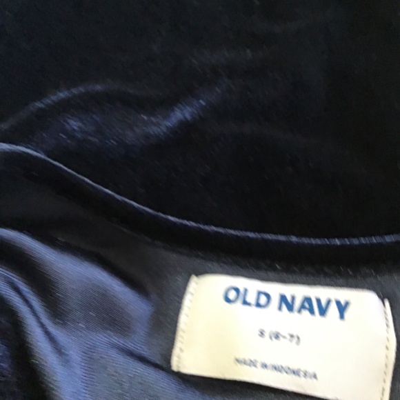 Old Navy, pair of Velvet Dresses, Navy Blue and Emerald, size Girls small 6-7 - Picture 4 of 4